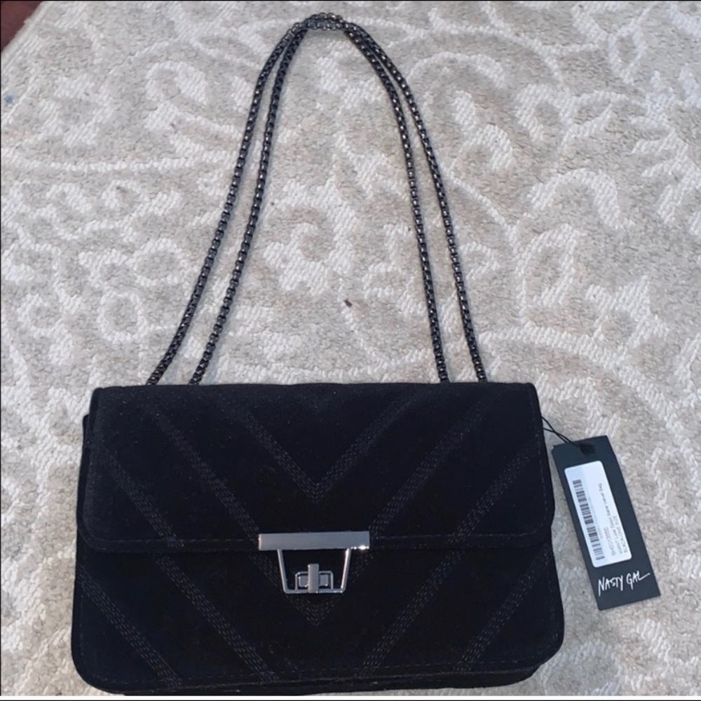 Nasty gal Velvet Chain Bag